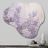 Blooming Lilac Melody I - Asymmetric Metal Wall Art