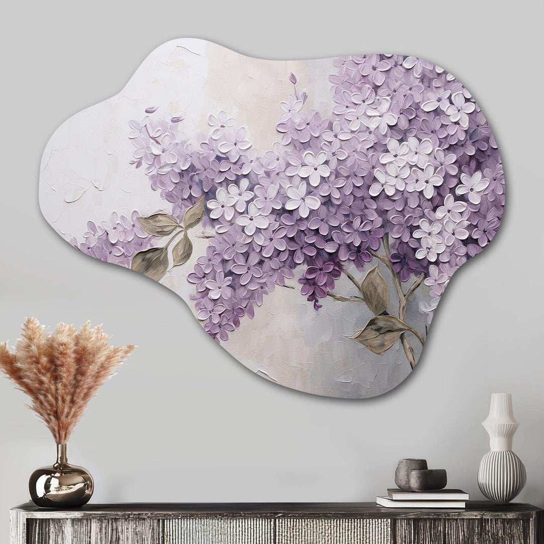 Beautiful Lilac Dreamscape - Asymmetric Metal Wall Art