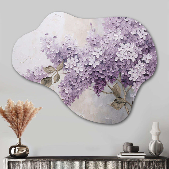 Beautiful Lilac Dreamscape - Asymmetric Metal Wall Art