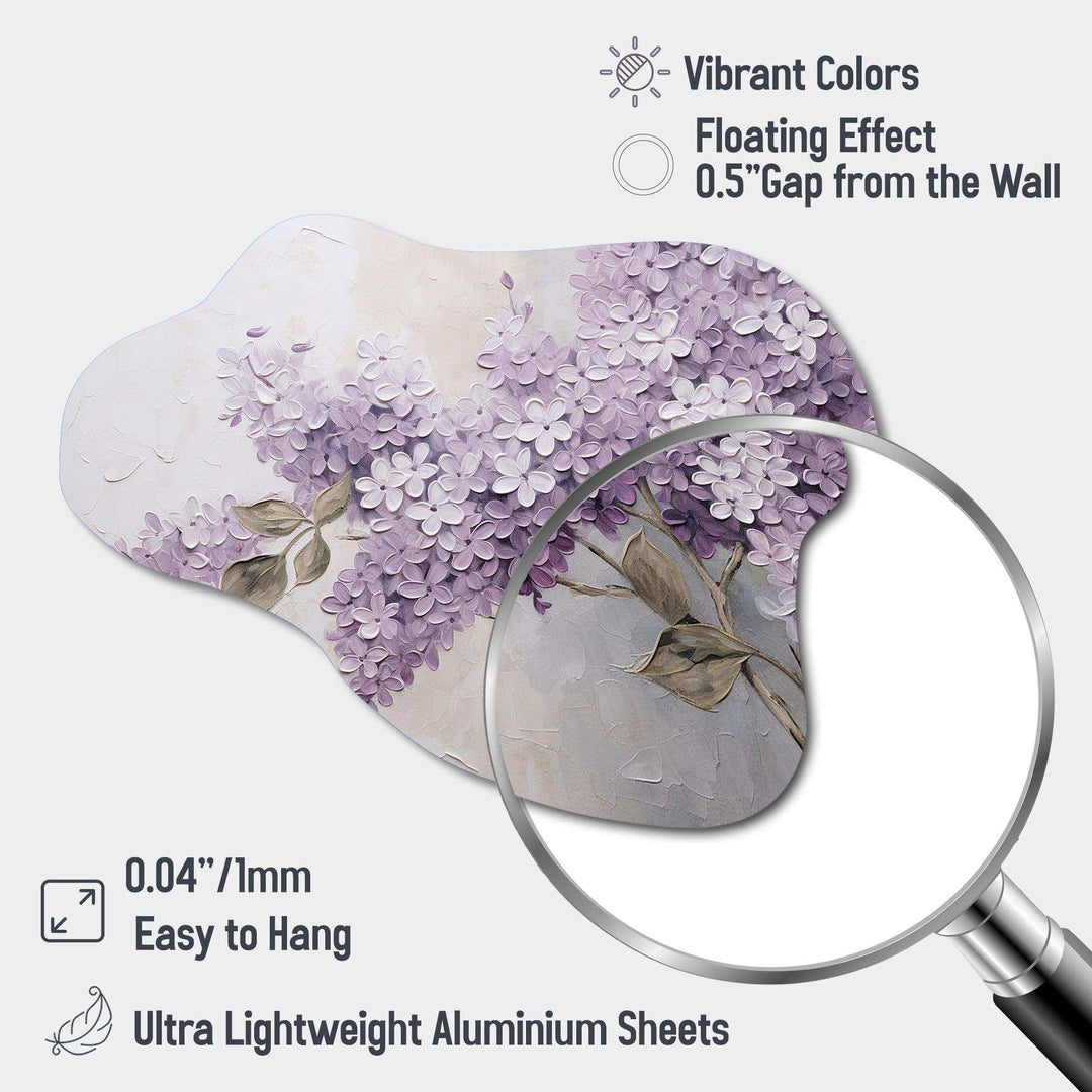 Beautiful Lilac Dreamscape - Asymmetric Metal Wall Art
