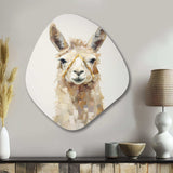 Furry Llama Portrait III - Asymmetric Metal Wall Art