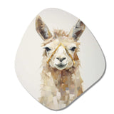 Furry Llama Portrait III - Asymmetric Metal Wall Art