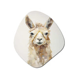 Furry Llama Portrait III - Asymmetric Metal Wall Art