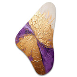 Gold And Purple Lunar Vector I - Asymmetric Metal Wall Art