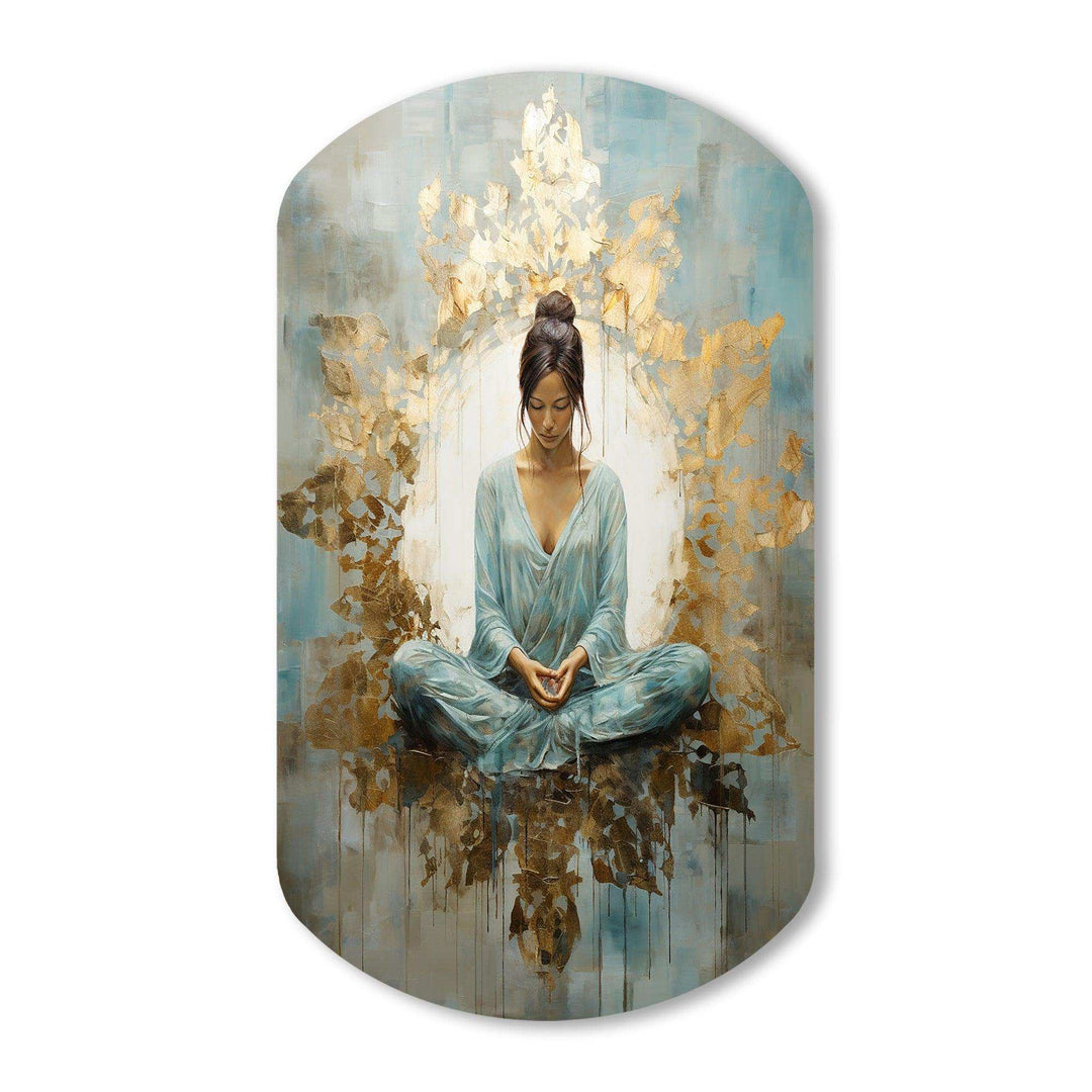 Zen Meditation Position I - Asymmetric Metal Wall Art