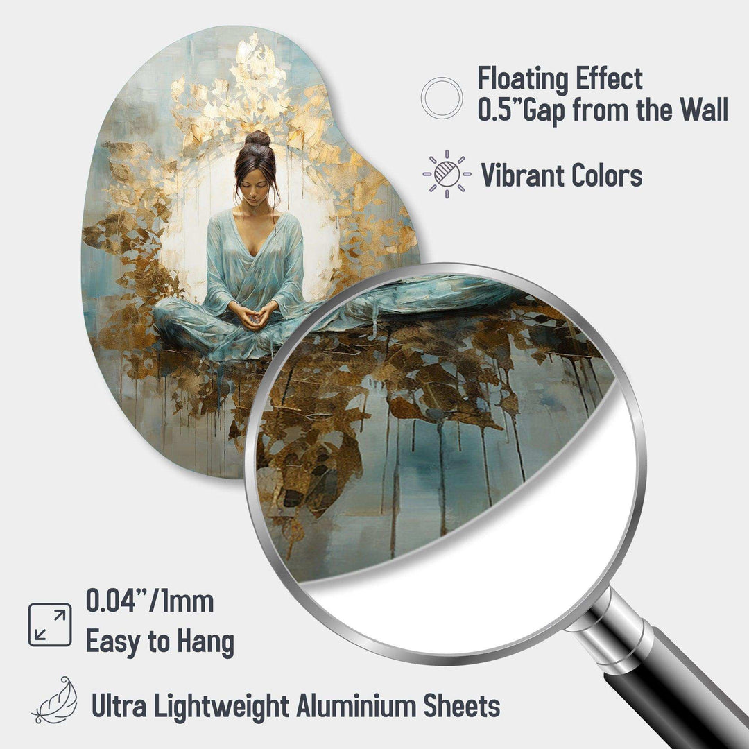 Zen Meditation Position I - Asymmetric Metal Wall Art