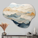 Majestic Mountain Peaks - Asymmetric Metal Wall Art