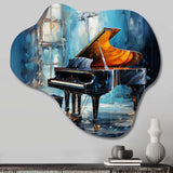 Piano Rhapsody In Blue I - Asymmetric Metal Wall Art