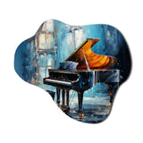 Piano Rhapsody In Blue I - Asymmetric Metal Wall Art