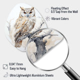 Wise And Watchful Majestic Owl - Asymmetric Metal Wall Art