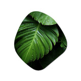 Palm Leaves Serenity - Asymmetric Metal Wall Art