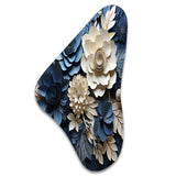 Blue Flower Crafted Delights I - Asymmetric Metal Wall Art