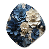 Blue Flower Crafted Delights I - Asymmetric Metal Wall Art