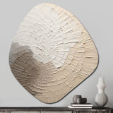 Graceful Minimalism Beige Muted Art - Asymmetric Metal Wall Art