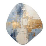 Beige And Gold Minimalism Scandinavian II - Asymmetric Metal Wall Art