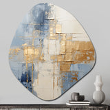 Beige And Gold Minimalism Scandinavian II - Asymmetric Metal Wall Art