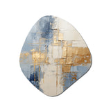 Beige And Gold Minimalism Scandinavian II - Asymmetric Metal Wall Art