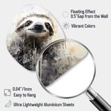 Thoughtful Sloth II - Asymmetric Metal Wall Art