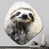 Thoughtful Sloth II - Asymmetric Metal Wall Art