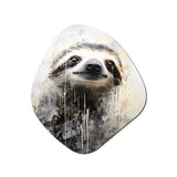 Thoughtful Sloth II - Asymmetric Metal Wall Art