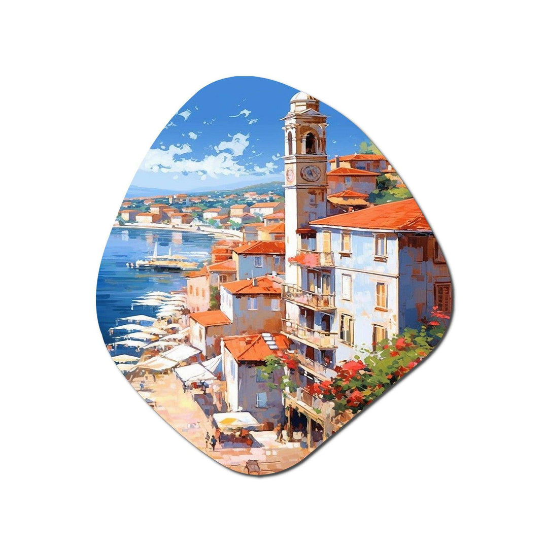 Beautiful Scenery In Italy I - Asymmetric Metal Wall Art