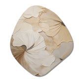 beige minimalism elegance in bloom - Asymmetric Metal Wall Art