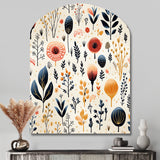 Love In The Wild Coral And Beige Lfower - Asymmetric Metal Wall Art