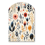 Love In The Wild Coral And Beige Lfower - Asymmetric Metal Wall Art