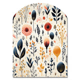 Love In The Wild Coral And Beige Lfower - Asymmetric Metal Wall Art