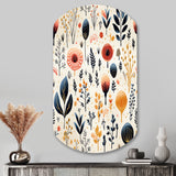 Love In The Wild Coral And Beige Lfower - Asymmetric Metal Wall Art