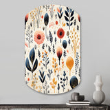 Love In The Wild Coral And Beige Lfower - Asymmetric Metal Wall Art