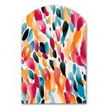 Pink And Blue Vibrant Abstract Wilderness - Asymmetric Metal Wall Art