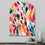 Pink And Blue Vibrant Abstract Wilderness - Asymmetric Metal Wall Art