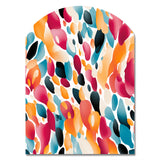 Pink And Blue Vibrant Abstract Wilderness - Asymmetric Metal Wall Art