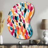 Pink And Blue Vibrant Abstract Wilderness - Asymmetric Metal Wall Art