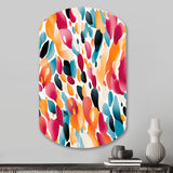 Pink And Blue Vibrant Abstract Wilderness - Asymmetric Metal Wall Art