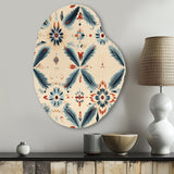 Nomadic Harmony Boho Pattern - Asymmetric Metal Wall Art