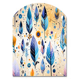 Tribal Dreamscape Boho Pattern - Asymmetric Metal Wall Art