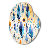 Tribal Dreamscape Boho Pattern - Asymmetric Metal Wall Art