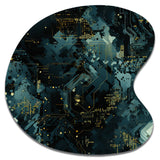 Cyber Camo Nexus - Asymmetric Metal Wall Art