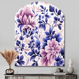 Moroccan Damask Poppies Intrigue - Asymmetric Metal Wall Art