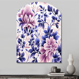 Moroccan Damask Poppies Intrigue - Asymmetric Metal Wall Art