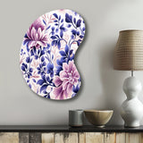 Moroccan Damask Poppies Intrigue - Asymmetric Metal Wall Art