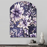 Purple Love Knot Damask Captur - Asymmetric Metal Wall Art