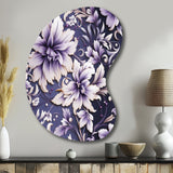 Purple Love Knot Damask Captur - Asymmetric Metal Wall Art