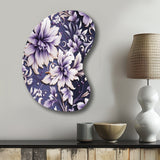 Purple Love Knot Damask Captur - Asymmetric Metal Wall Art