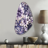 Purple Love Knot Damask Captur - Asymmetric Metal Wall Art