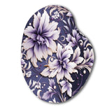 Purple Love Knot Damask Captur - Asymmetric Metal Wall Art