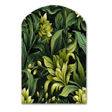 Tropical Green Jungle Damask - Asymmetric Metal Wall Art