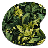 Tropical Green Jungle Damask - Asymmetric Metal Wall Art